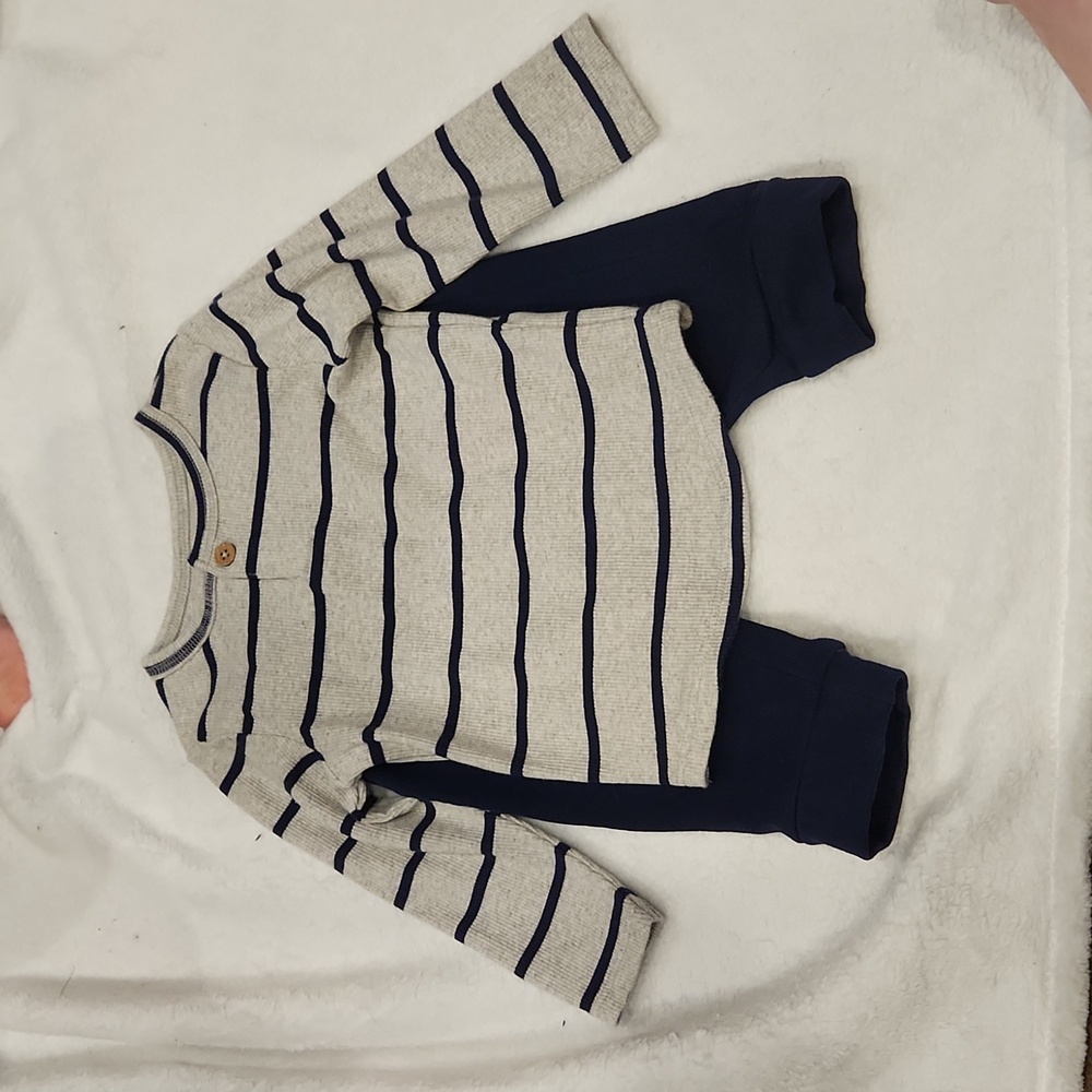 Ever & Ever sweatpants and long sleeve set, blue, 9 months